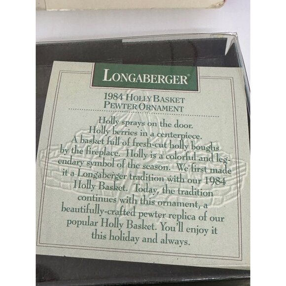 VTG Longaberger Christmas Basket Ornaments Set | Candle, Sleigh, Bell, Holly NEW - Picture 7 of 10